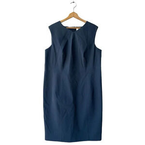 MM. LAFLEUR Sheath Dress Women’s Plus 2X Midnight Sleeveless V-neck Below Knee
